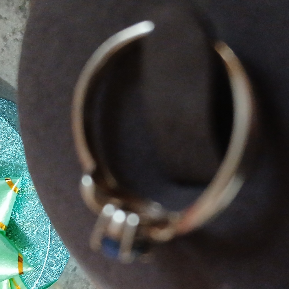RESERVED - Silver 7 1/4 Opal Ring - Picture 2 of 6